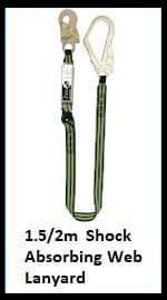 1.5-2m Shock Absorbing Webbing Lanyards